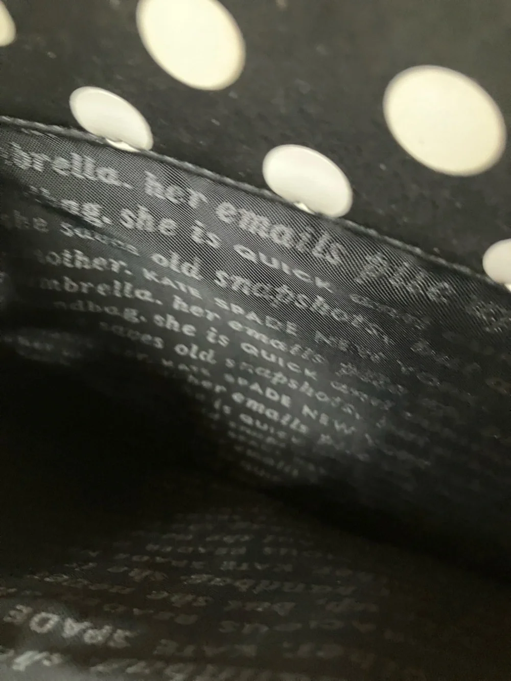 kate spade: Black & White Polka Dot Tablet Sleeve- Gold Tone- Storybook Lining